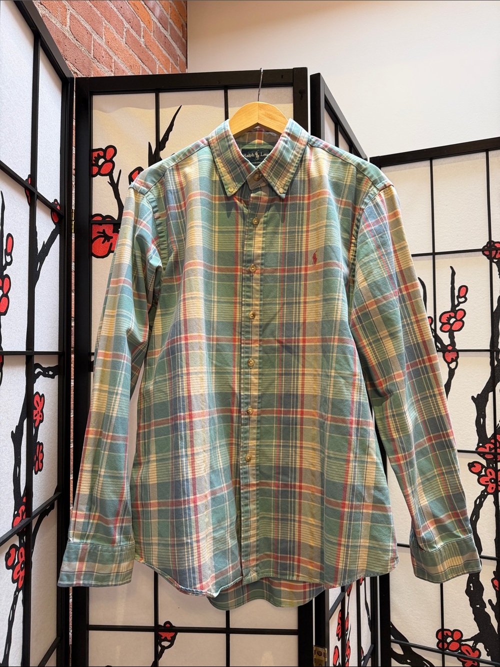 Polo by Ralph Lauren Light Green Plaid Button-Down Shirt